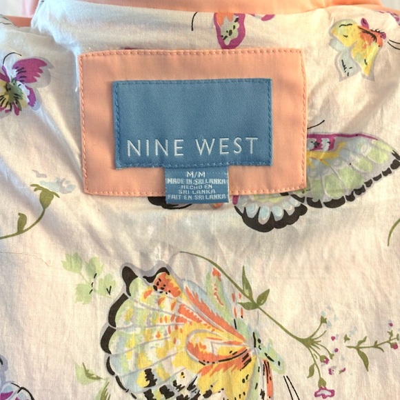 Nine West Double Breasted Peach Belted Trench Coat - Picture 10 of 14